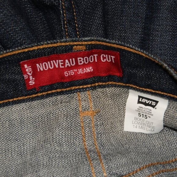 New LEVI'S 515 Indigo Denim Boot Cut Jeans sz 14 - Picture 7 of 8